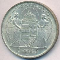 1939. 5P Ag "Horthy balra" T:1-,2 kis ph.
Adamo P8.2