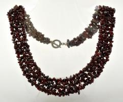 Gránát nyakék, h: 46 cm