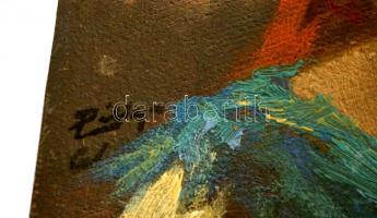 Pállya jelzéssel: Női portré. Olaj, falemez, 14,5×12 cm