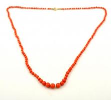 Korall nyaklánc, h: 56 cm