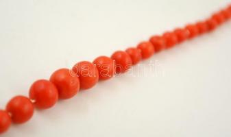 Korall nyaklánc, h: 56 cm