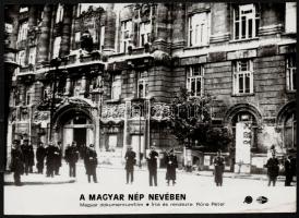 1958 Filmfotók "A magyar nép nevében" című magyar dokumentumfilmből (Szálasi pere), 5 db, ...