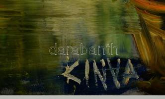 Várdombi Nagy Krisztián (1976-): Esti fények. Olaj, karton, jelzett, 40×30 cm