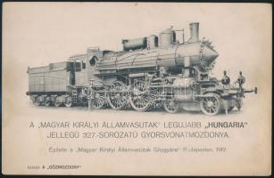 cca 1912 a MÁV Hungaria 327-es gyorsvonatmozdonya, nyomat