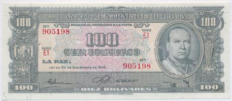 Bolívia 1945. 100B T:I Bolivia 1945. 100 Bolivianos C:UNC Krause 147