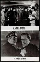 cca 1970 Filmfotók "Az Auróra cirkáló" című szovjet játékfilmből, 15 db, 18x23,5 cm