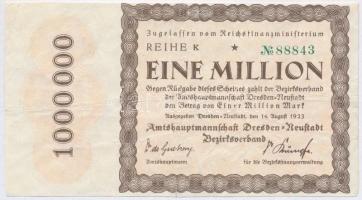 Németország / Weimari Köztársaság / Drezda 1923. 1.000.000M szükségpénz T:III,III- Germany / Weimar Republic / Dresden 1923. 1.000.000 Mark necessity note C:F,VG