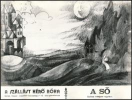 cca 1970 Filmfotók "A szállást kérő róka" című magyar mesefilm összeállításból, 5 db, 18x2...