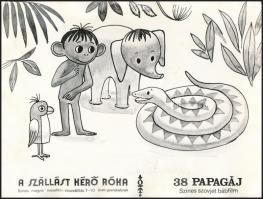 cca 1970 Filmfotók "A szállást kérő róka" című magyar mesefilm összeállításból, 5 db, 18x2...