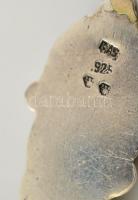 Ezüst(Ag) feszület ezüst(Ag) láncon, jelzett, lánc h: 77 cm, kereszt: 6x4 cm, nettó: 28,8 g