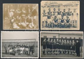 cca 1931-1950 Focicsapatok, 6 db fotó, kb. 9×14 cm