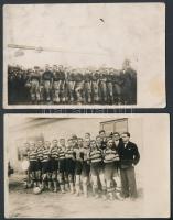 cca 1931-1950 Focicsapatok, 6 db fotó, kb. 9×14 cm