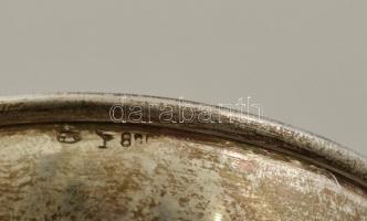 Ezüst(Ag) tálka, jelzett, d: 8,5 cm, nettó: 64,1 g