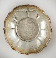 Ezüst(Ag) tálka, jelzett, d:  9 cm, nettó: 68,4 g