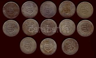 1947. 5Ft Ag "Kossuth" (13x) T:2/3 ü., k.