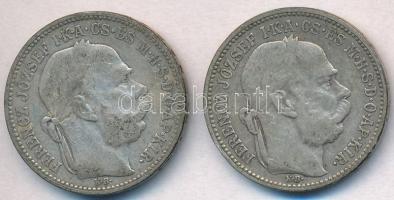 1893KB-1894KB 1K Ag "Ferenc József" (2xklf) T:2,2-