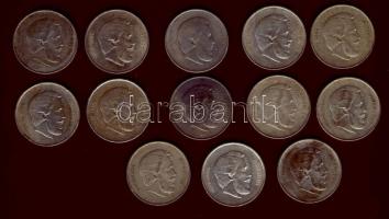 1947. 5Ft Ag "Kossuth" (13x) T:2/3 ü., k