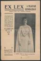 1905 Rajna Ferenc: Ex lex, magyar revü ismertető füzet, 14 p.