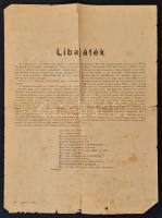 Régi libajáték társasjáték tábla és leírás