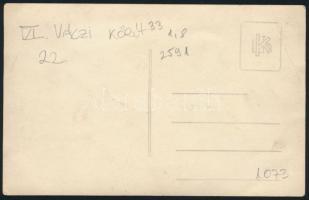 cca 1930 Budapest, Váczi körút(Bajcsy-Zsilinszky út), Ullmann Bőráruház, fotólap, hátoldalon felirat...