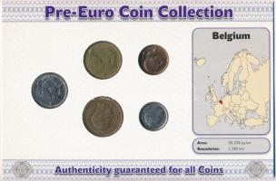 Belgium 1981-1998. 50c - 50F (5xklf) forgalmi szett "Belgium utolsó nemzeti pénzei" T:2,2-...
