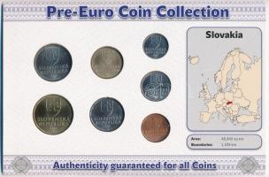 Szlovákia 2002-2007. 10h - 10K (7xklf) forgalmi szett "Szlovákia utolsó nemzeti pénzei" T:...