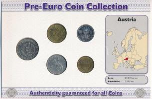 Ausztria 1987-1996. 10g - 10Sch (5xklf) forgalmi szett "Ausztria utolsó nemzeti pénzei" T:...