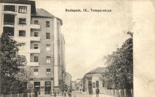 Budapest IX. Tompa utca, Ferenczy kávéház, Schmidt István üzlete (EK)