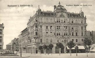 Budapest I. Gellért tér 3. Wellisch Sándor és Gyula háza (EB)