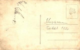 1933 Kovászna, Covasna; sikló, a fűrésztelep dolgozói / funicular, sawmill workers, photo (EB)