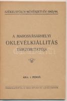 D. Biás István: A marosvásárhelyi oklevélkiállítás tárgymutatója. Marosvásárhely, 1944, k. n. Papírk...
