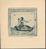 Vadász Endre (1901-1944): 5 db alkalmi kisgrafika, rézkarc, papír, jelzettek, különböző méretben