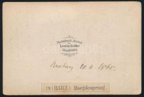 1865 Magdesprung, Németország, keményhátú fotó, 6x9 cm / Magdesprung, Germany, vintage photo, 6x9 cm