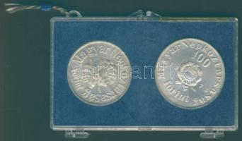 1973. 50Ft Ag + 100Ft Ag "Petőfi" T:BU Eredeti MNB plasztiktokban!