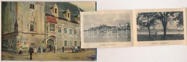 Pozsony, Pressburg, Bratislava; Városháza, leporellólap 12 képpel / city hall, leporello with 12 pic...