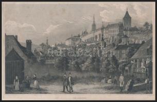 cca 1840 Prága, Hradzsin acélmetszet / Prague engraving 18x13 cm