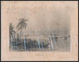 cca 1840 India, Calcutta acélmetszet / India, Calcutta engraving 18x13 cm