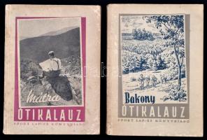 cca 1950 9 db útikalauz és turistakönyv, köztük, Balatoni mindentudó, Balatonfüred,  Mátra, Bakony, ...