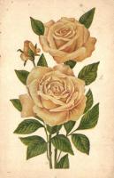 37 db RÉGI virágos üdvözlőlap, néhány litho / 37 pre-1945 flower greeting cards, some litho