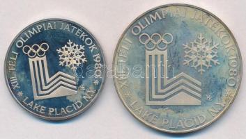 1980. 200Ft Ag + 500Ft Ag "Téli Olimpia-Lake Placid" pár T:1-,2(PP)