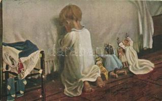 9 db RÉGI gyerek motívumlap / 9 pre-1945 children motive cards