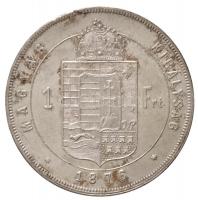 1876KB 1Ft Ag "Ferenc József / Középcímer" Körmöcbánya (12,28g) T:1- /
Hungary 1876KB 1 F...