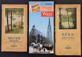 cca 1941-2000 Nagy térkép tétel, benne magyar és külföldi térképek, turistatérképek, zsebatlasz, Jel...