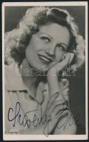 Szörényi Éva (1917-2009) színésznő aláírása fotólapon