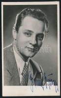 Gozmány György (1920-1973) színész aláírása az őt ábrázoló fotólapon