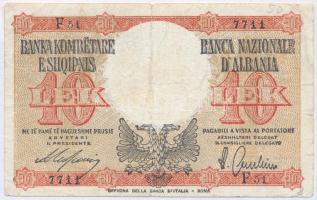 Albánia / Olasz megszállás 1940. 10L T:III Albania / Italian occupation 1940. 10 Lek C:F Krause 11