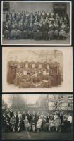 cca 1920-1950 6 db Osztálykép, 8,5x13,5 és 18x24 cm