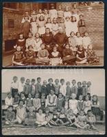 cca 1920-1950 6 db Osztálykép, 8,5x13,5 és 18x24 cm