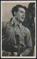 Sárdy János (1907-1969) színész aláírása őt ábrázoló fotó hátoldalán