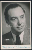 Bilicsi Tivadar (1901-1981) színész aláírása az őt ábrázoló fotólapon